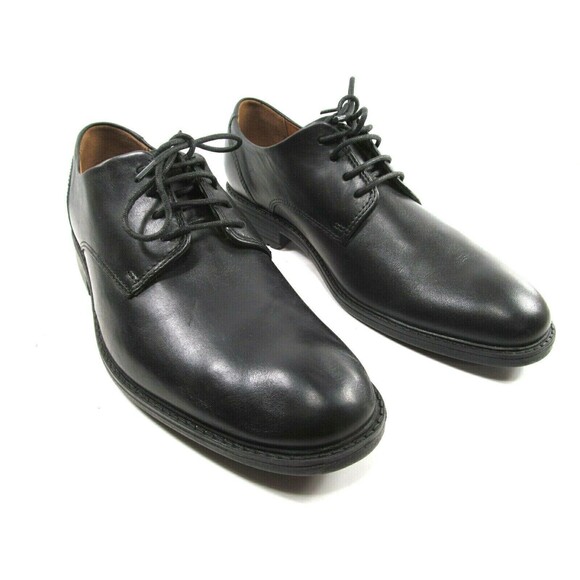 Clarks Oxfords Waterproof  Black Leather Lace Up  Mens Size US 9.5  EU 42.5 - Picture 1 of 12
